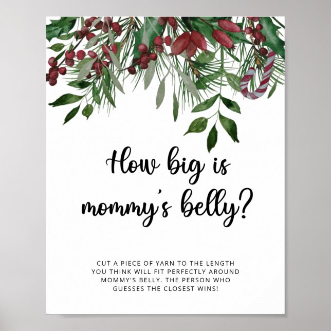 Evergreen how big is mummy's belly game poster (Front)