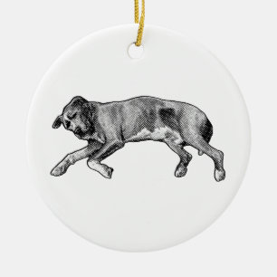 Evergreen Hush, Side Sleeper Ceramic Ornament