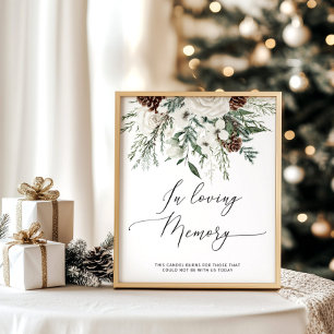 Evergreen in Loving memory wedding Poster