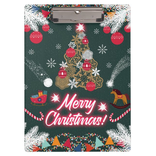 Evergreen Joy of Christmas Clipboard (Front)