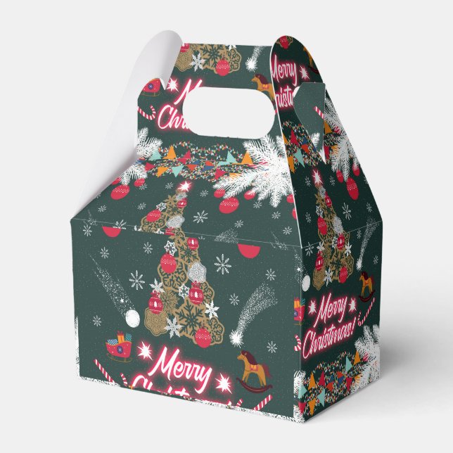 Evergreen Joy of Christmas Favour Box (Front Side)