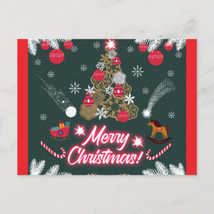 Evergreen Joy of Christmas Holiday Postcard