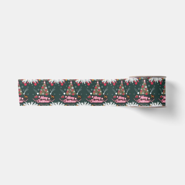 Evergreen Joy of Christmas Satin Ribbon (Front)