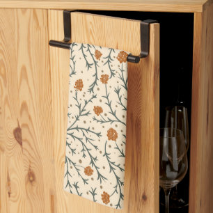 Evergreen Kisses Under the Mistletoe Tea Towel