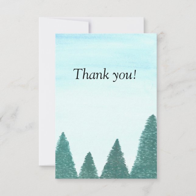 Evergreen Landscape Thank you card (Front)