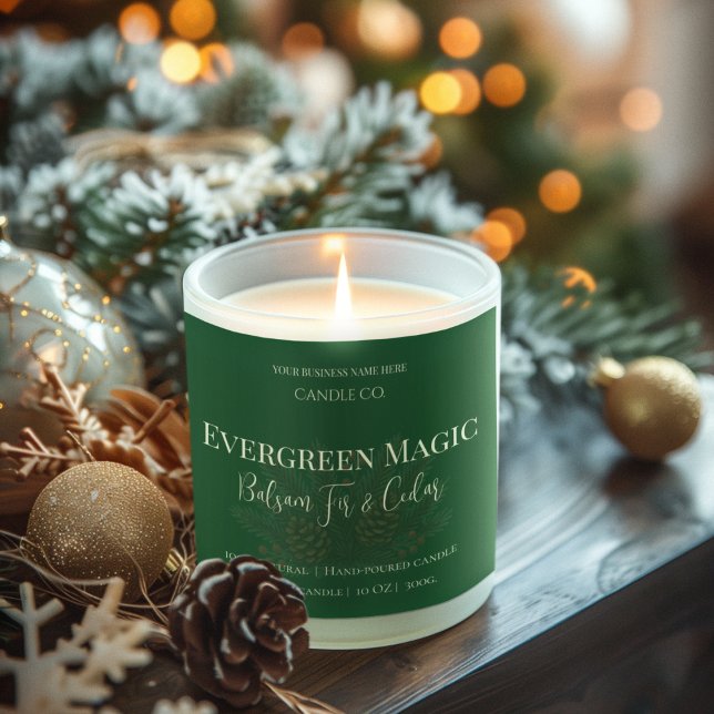 Evergreen Magic Christmas Candle Label | Custom (Creator Uploaded)