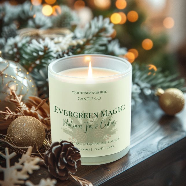 Evergreen Magic Christmas Candle Label | Custom (Creator Uploaded)