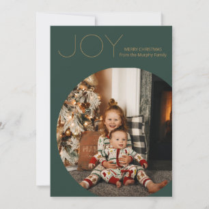 EVERGREEN Modern Joy Minimalist Christmas Holiday Card