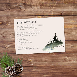 Evergreen Mountain Mist Rustic Winter White Grey Enclosure Card