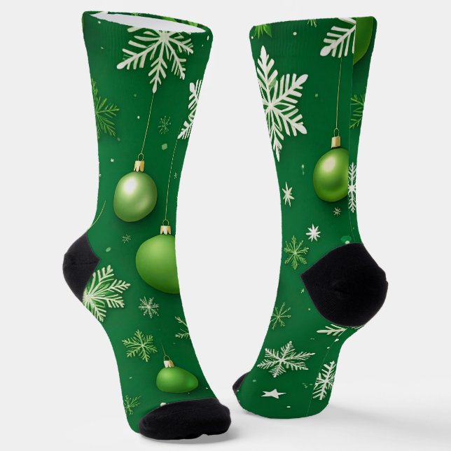 Evergreen Noel Socks (Angled)