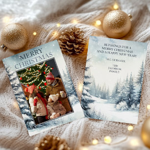 Evergreen Photo Christmas Card