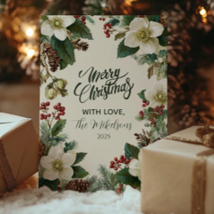 Evergreen Pinecone Holiday Celebration Card