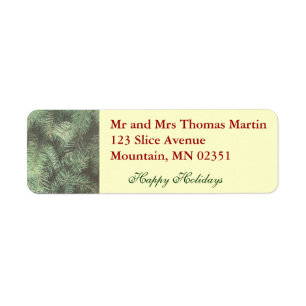 Evergreen Return Address Label