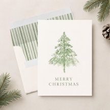 Evergreen Sage Green Christmas Tree Personalised