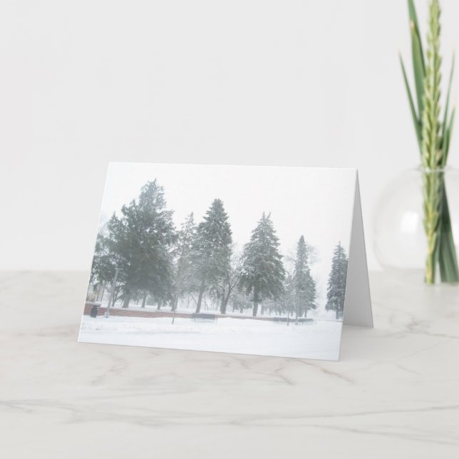 Evergreen Scene Care Holiday Card (Front)