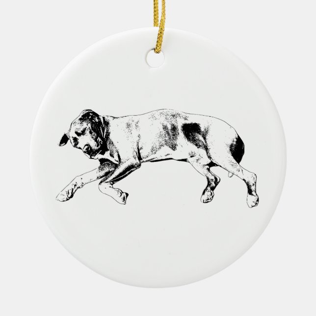 Evergreen Siesta Ceramic Ornament (Front)