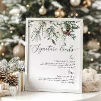 Evergreen Signature drinks winter wedding