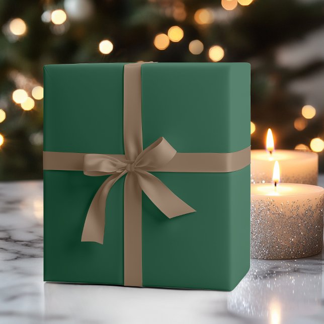 Evergreen Solid Colour | Classic | Elegant Wrapping Paper (Creator Uploaded)