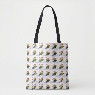 Evergreen Sprig with Berries Pattern Tote Bag