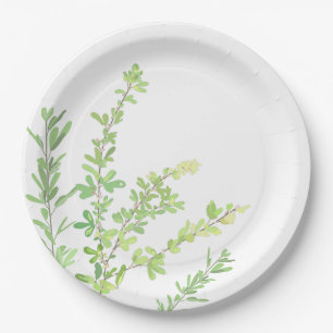 Evergreen springs Nature Greenery Paper Plate