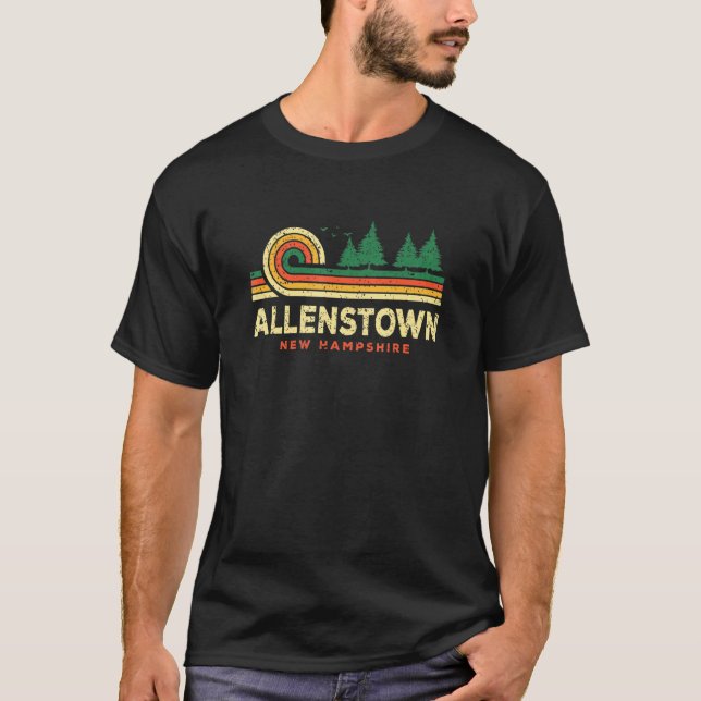 Evergreen Sunset Allenstown Forest New Hampshire W T-Shirt (Front)