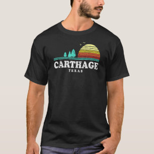 Evergreen Sunset Carthage Forest Texas Woods Campi T-Shirt