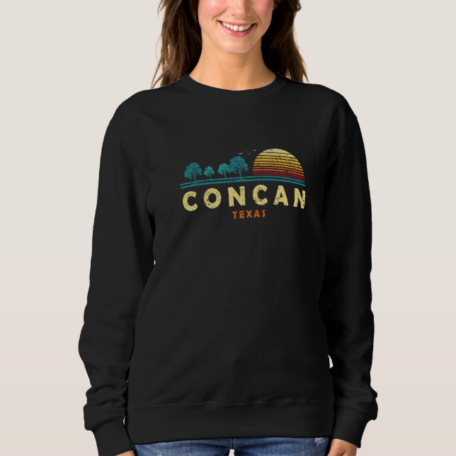 Evergreen Sunset Concan Forest Texas Woods Nature Sweatshirt (Front)