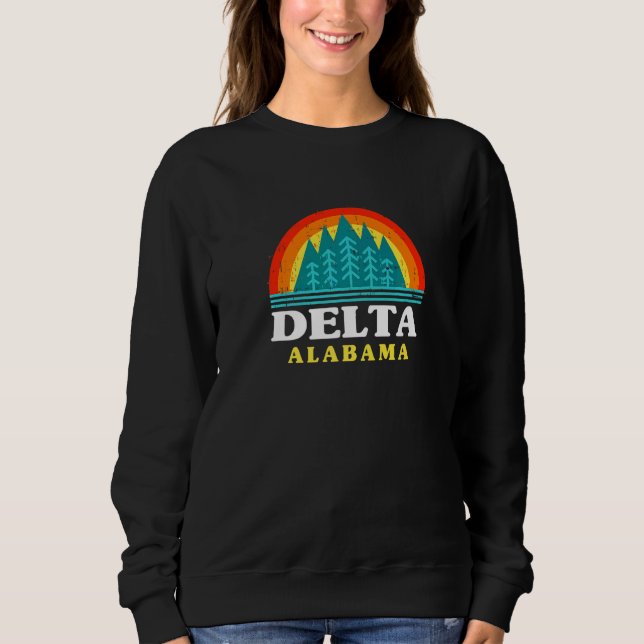 Evergreen Sunset Delta Forest Alabama Woods Nature Sweatshirt (Front)