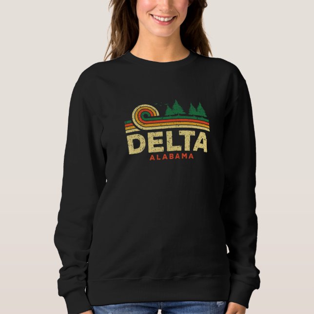 Evergreen Sunset Delta Forest Alabama Woods Nature Sweatshirt (Front)