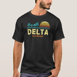 Evergreen Sunset Delta Forest Alabama Woods Nature T-Shirt