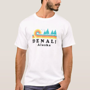 Evergreen Sunset Denali Forest Alaska Woods Nature T-Shirt