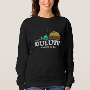 Evergreen Sunset Duluth Forest Minnesota Woods Cam Sweatshirt