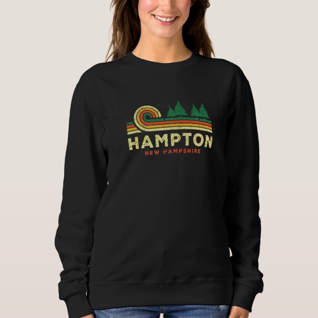 Evergreen Sunset Hampton Forest New Hampshire Wood Sweatshirt (Front)