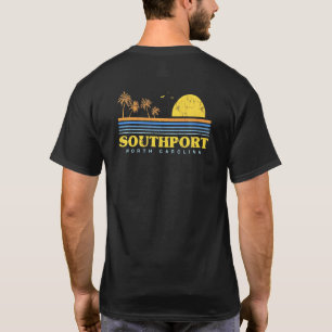 Evergreen Sunset Southport Beach North Carolina T-Shirt