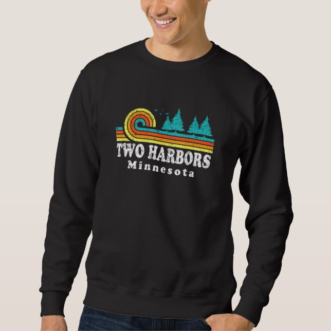 Evergreen Sunset Two Harbours Forest Minnesota Woo Sweatshirt (Front)