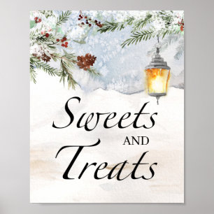 Evergreen sweets and treats baby shower Poster