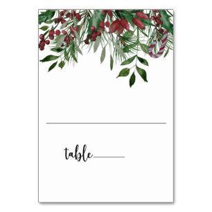 Evergreen table card