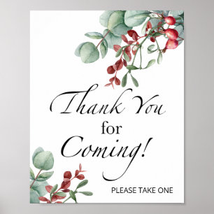 Evergreen Thank you for coming Poster