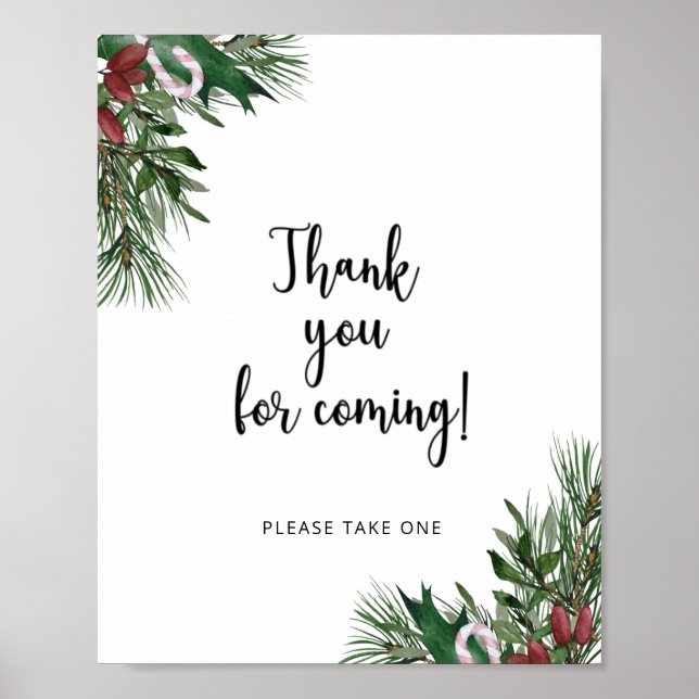 Evergreen Thank you for coming Poster (Front)