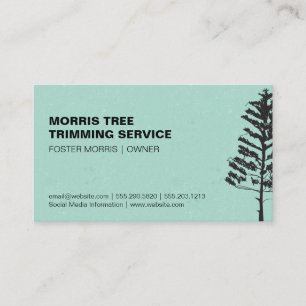 Evergreen Tree Green Texture Background Business Card