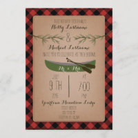 Evergreen Trees + Canoe Plaid Wedding