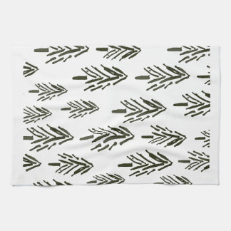 Evergreen trees tea towel