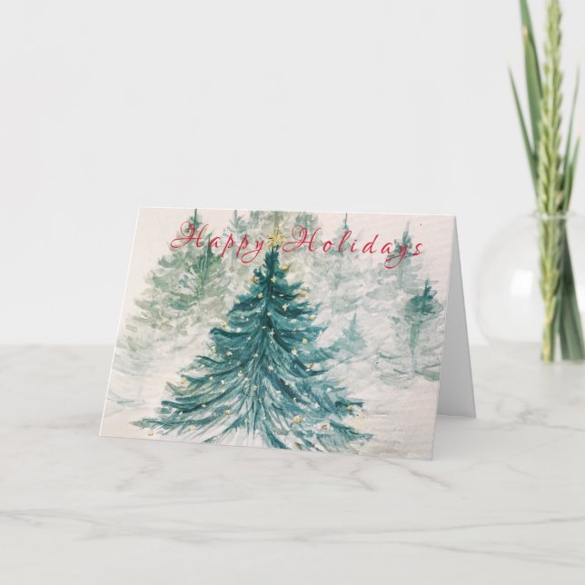Evergreen Twinkle Holiday Card (Front)