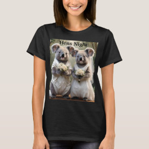 "Evergreen Vows: A Koala Wedding in White" T-Shirt