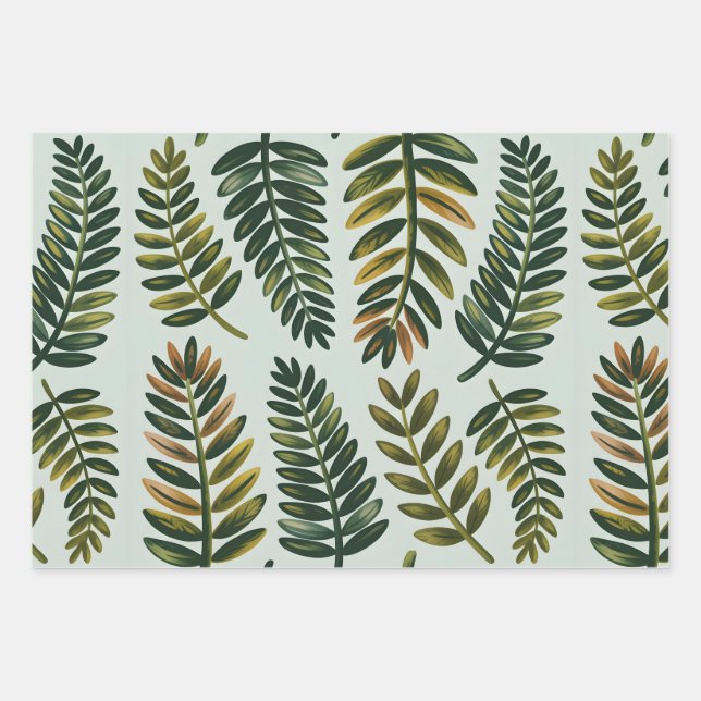Evergreen Whisper Wrapping Paper Sheet (Front)