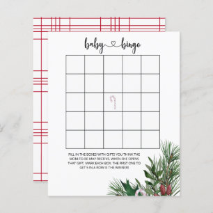 Evergreen winter baby bingo game