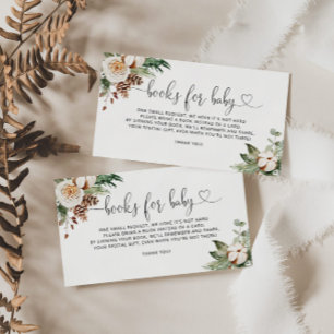 Evergreen winter books for baby ticket enclosure card