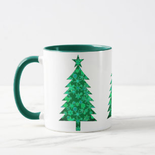 Evergreen  with Snowflakes Christmas Tree Mug
