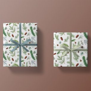 Evergreen Woodland Classic Winter Holiday Wrapping Paper