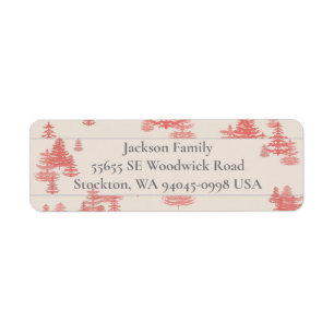 Evergreen Woods Return Address Label